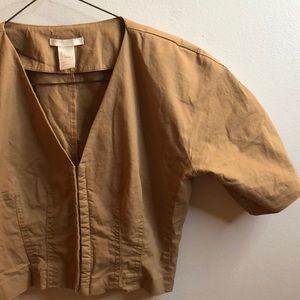 H&M corset style hook eye closure crop